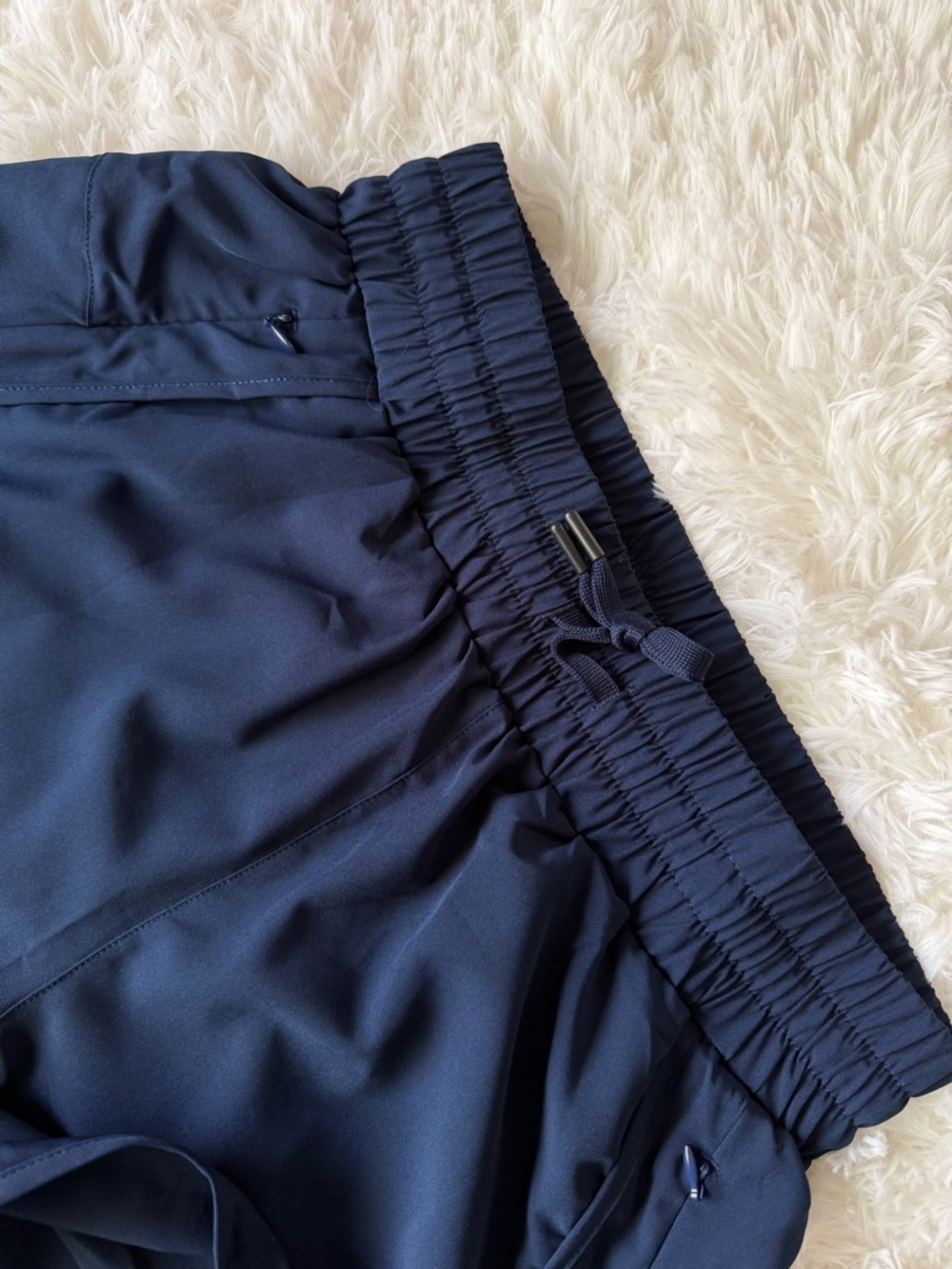 Ksmien Navy Athletic Shorts Womens Medium Stretch Running Lounge - Picture 6 of 8